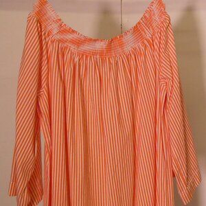 Trina Turk Dress -- Orange and White, Size S